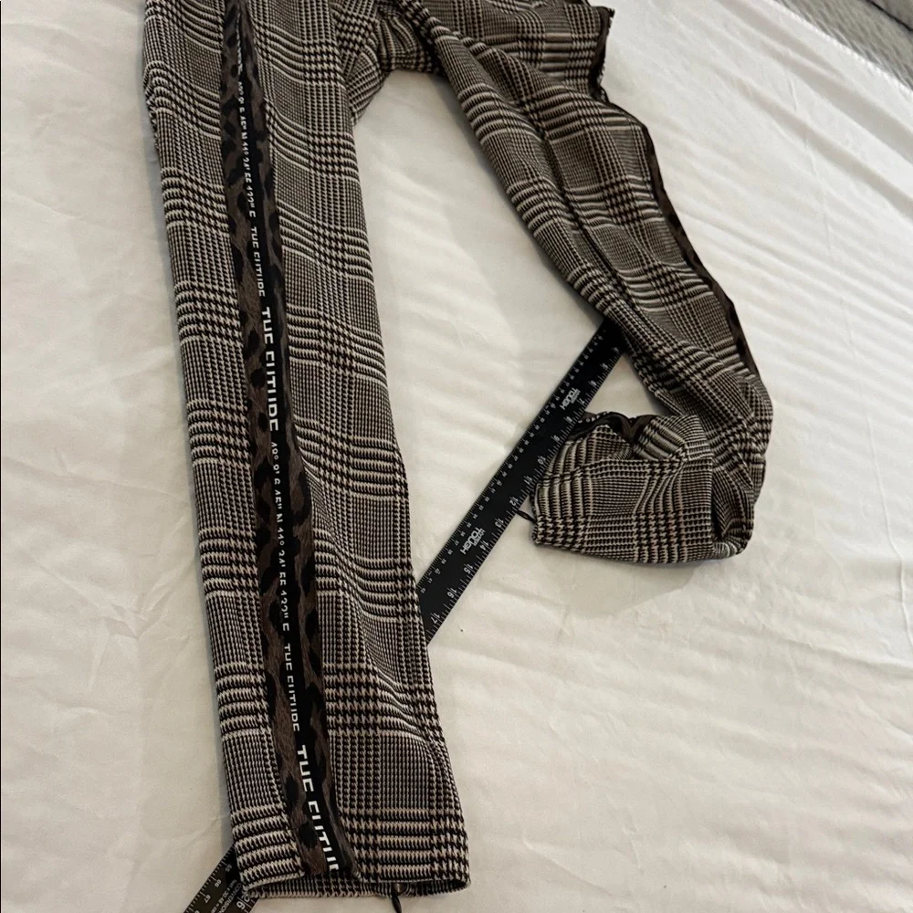 Cambio Rhona Plaid Pants Women’s US 14 Gray Black Slim Stretch - Picture 13 of 14